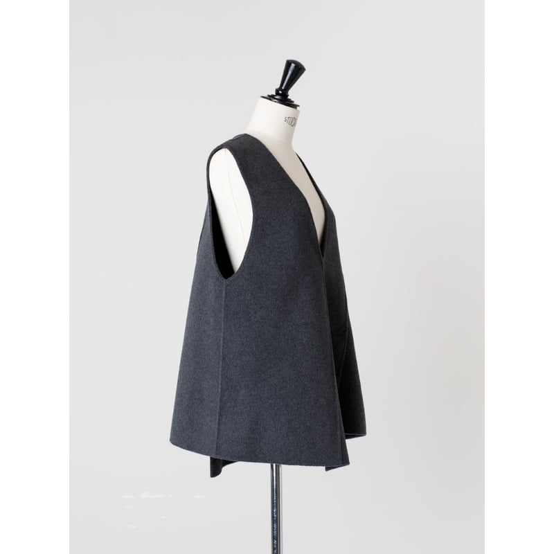 frey フレイDOUBLE BEAVER VEST/Gray