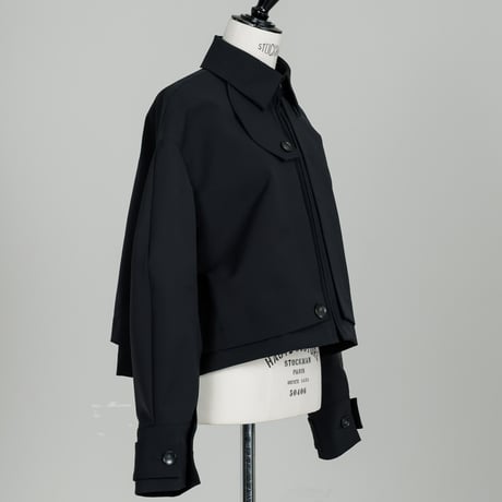 JERSEY LIKE COAT/Black