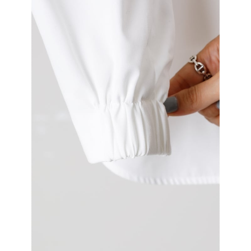 BASE LONG BLOUSE/White | FREY 