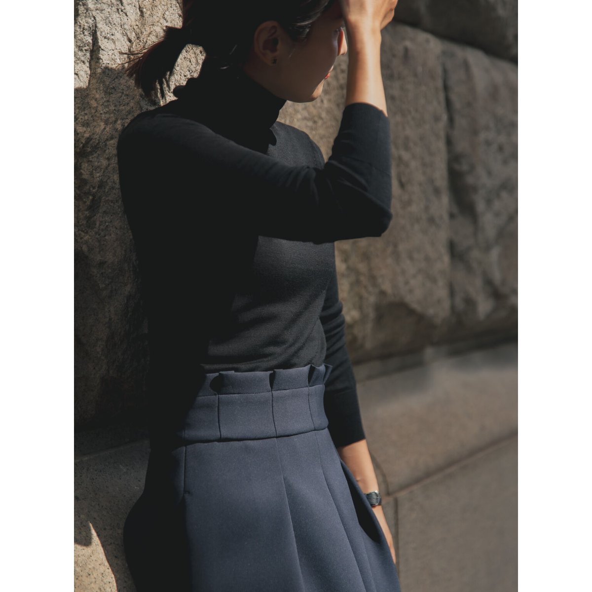 EASY COCOON SKIRT/Navy | FREY EASY COCOON SKIRT/Navy | FREY