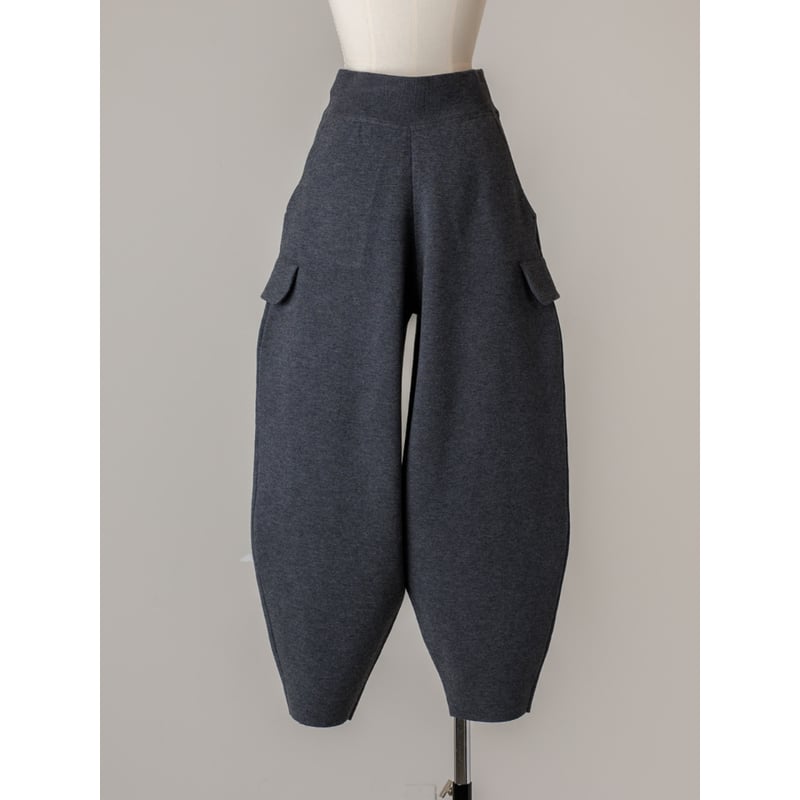 KNIT COCOON PANTS/Gray | FREY KNIT COCOON PANTS/Gray | FREY