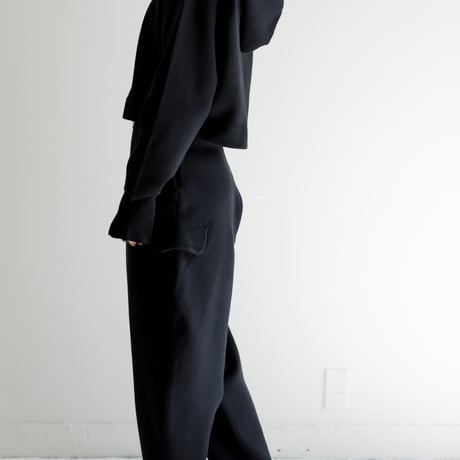 KNIT COCOON PANTS/Black