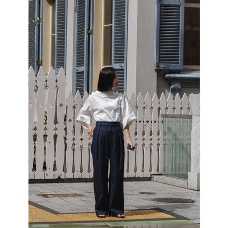 DOUBLE BUTTON BLOUSE/White