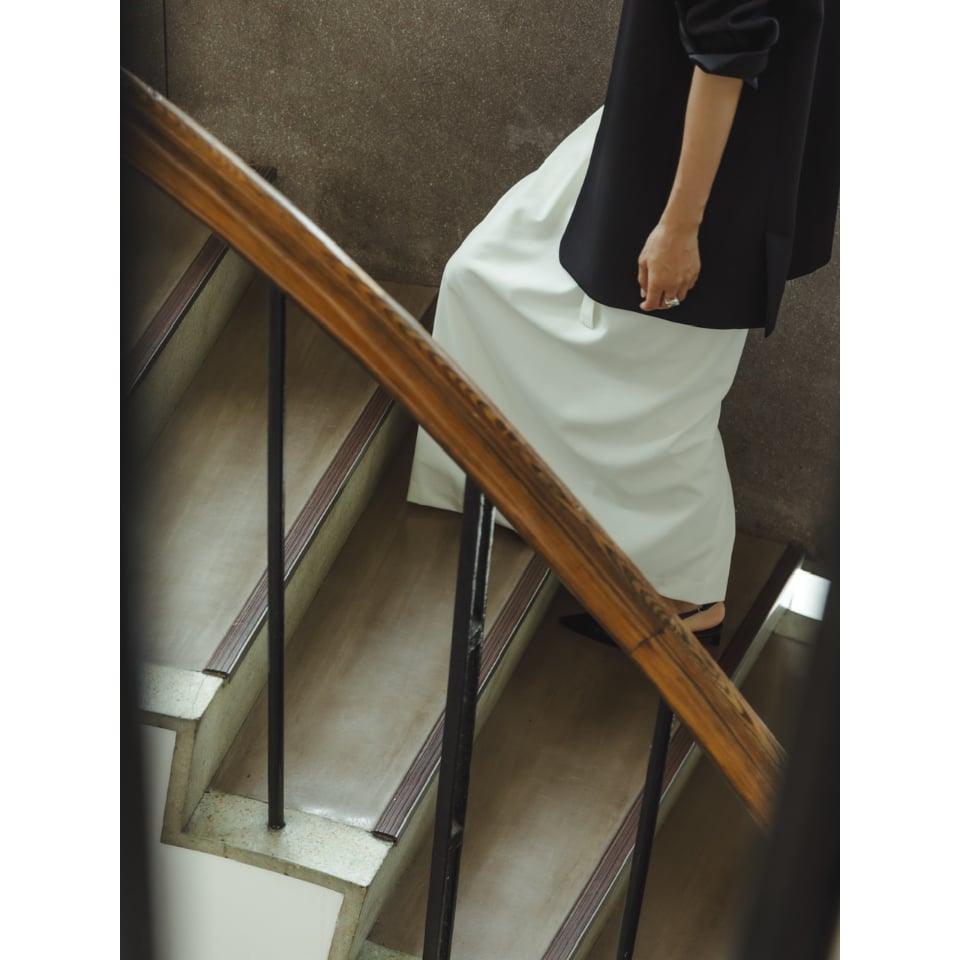 DOUBLE POCKET SKIRT/White | FREY DOUBLE POCKET SKIRT/White | FREY