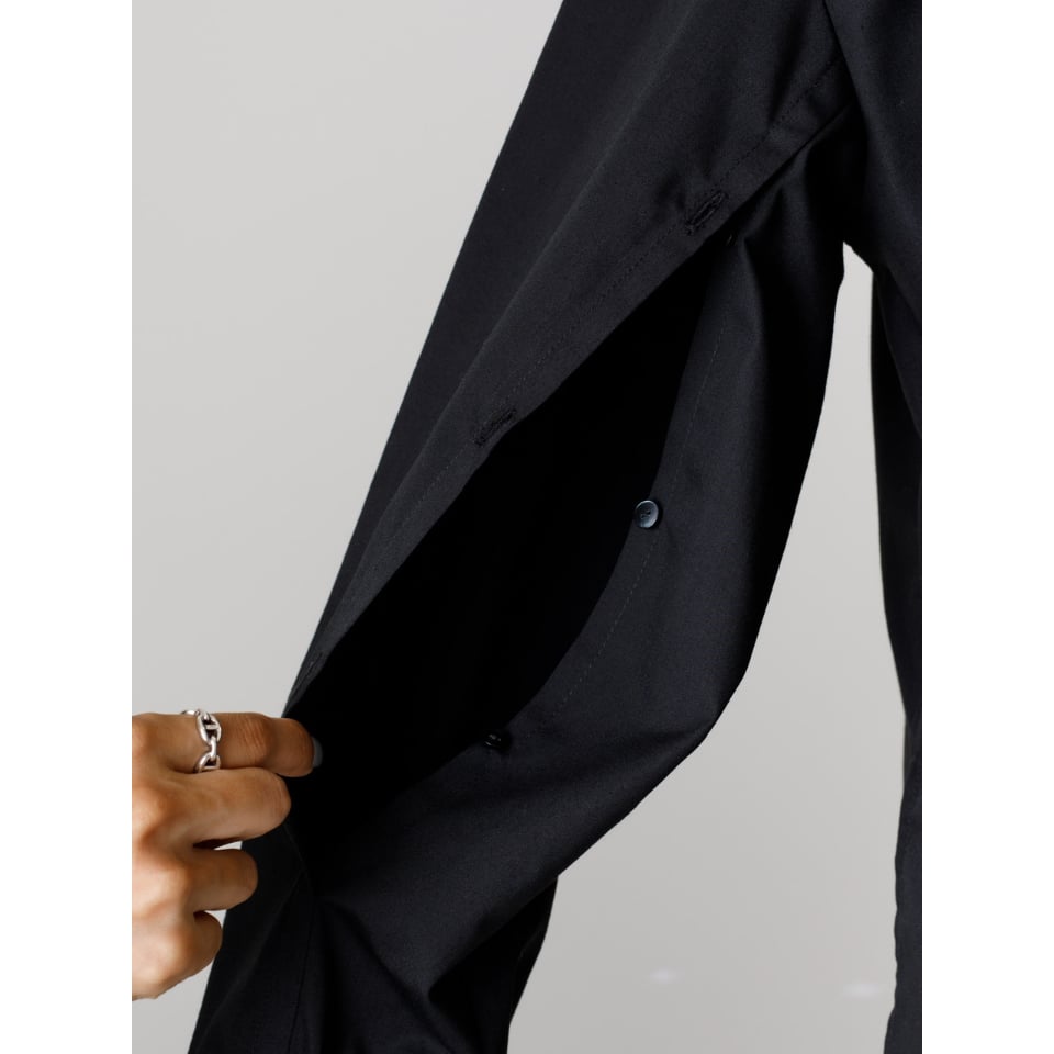 BASE LONG BLOUSE/Black | FREY 