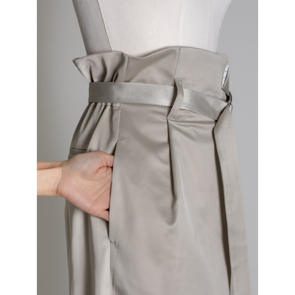 SATIN WATER PANTS/Beige | FREY SATIN WATER PANTS/Beige | FREY
