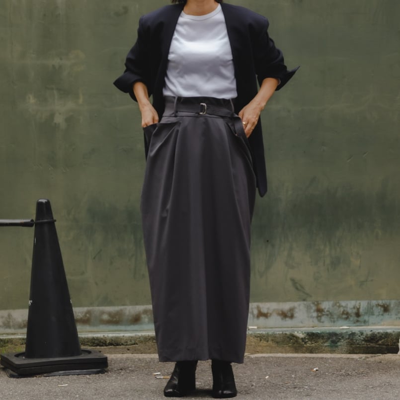 DOUBLE POCKET SKIRT/Iron gray | FREY - スカート DOUBLE POCKET SKIRT/Iron gray | FREY - スカート