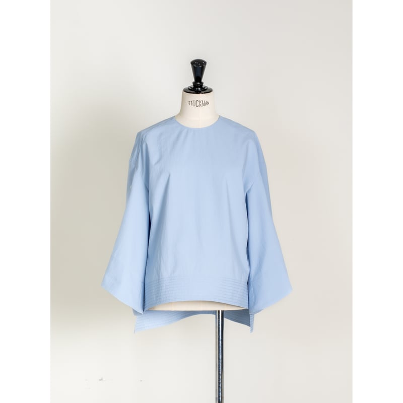 WASHABLE OVAL BLOUSE/Light blue | FREY