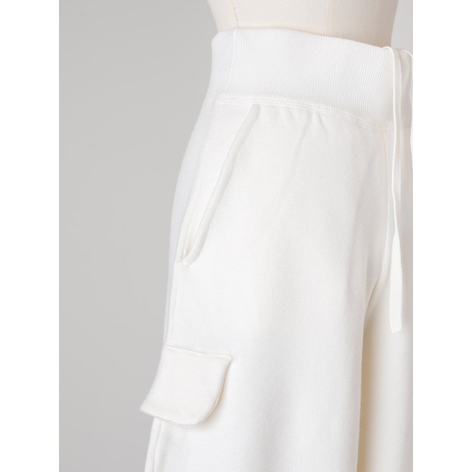 KNIT COCOON PANTS/White | FREY KNIT COCOON PANTS/White | FREY