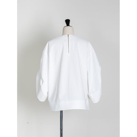 WASHABLE OVAL BLOUSE/White