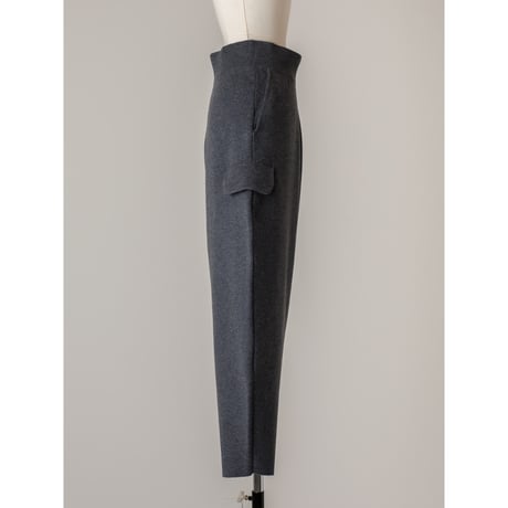 KNIT COCOON PANTS/Gray