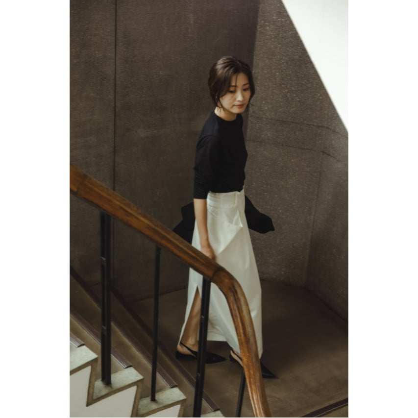 DOUBLE POCKET SKIRT/White | FREY DOUBLE POCKET SKIRT/White | FREY