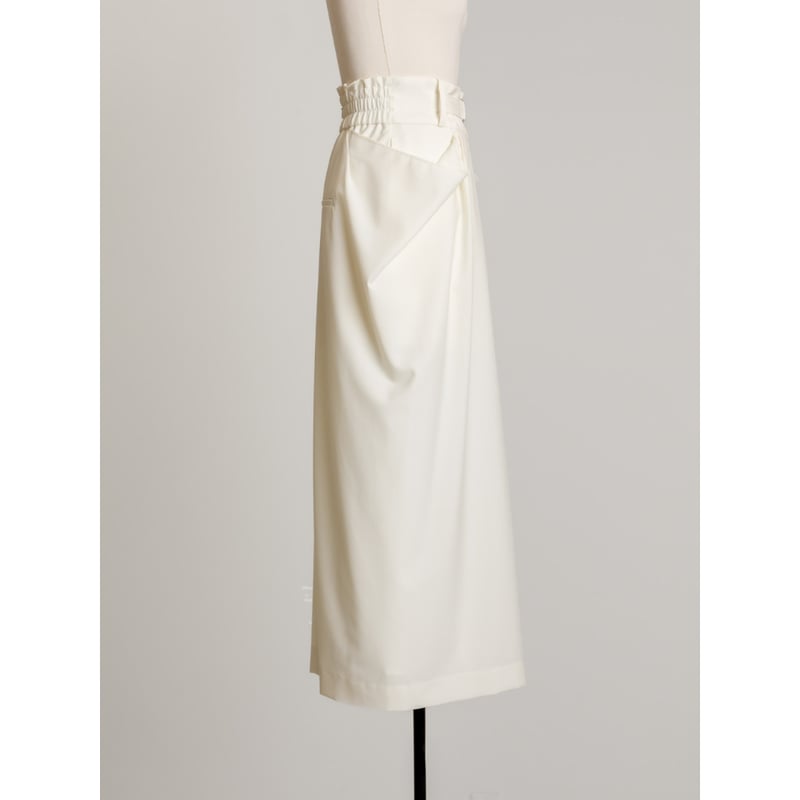 新品Frey DOUBLE POCKET SKIRT/White