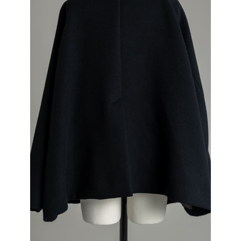 美中古品　FREY 2025 Spring ジャージーコート　フリーサイズ STAND HALF COAT/Black | FREY