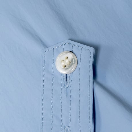 WASHABLE OVAL BLOUSE/Light blue