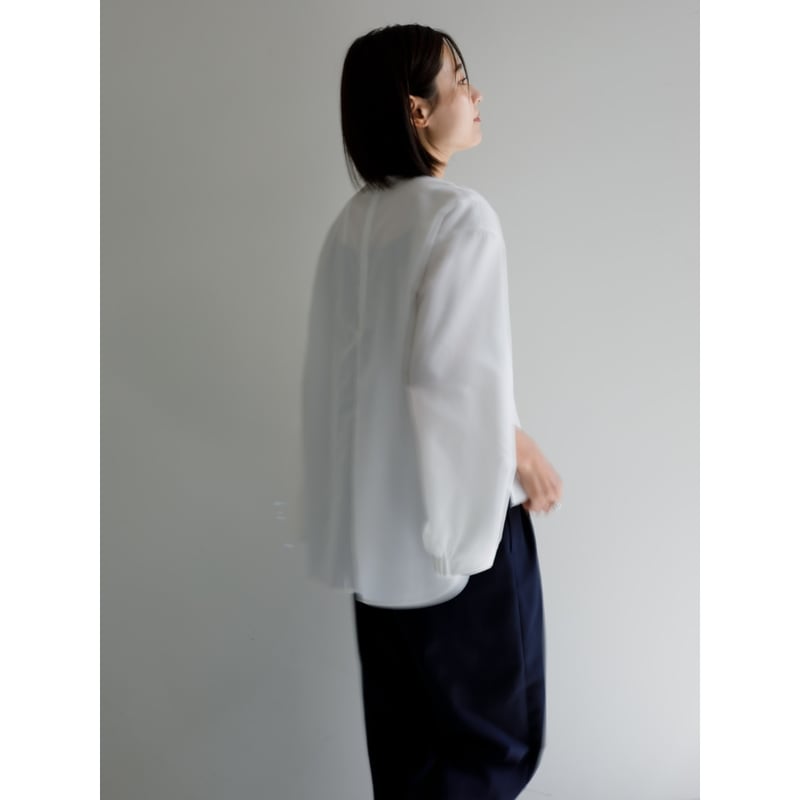 BASE LONG BLOUSE/White | FREY 