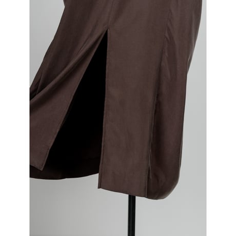 DOUBLE POCKET DRESS/Brown