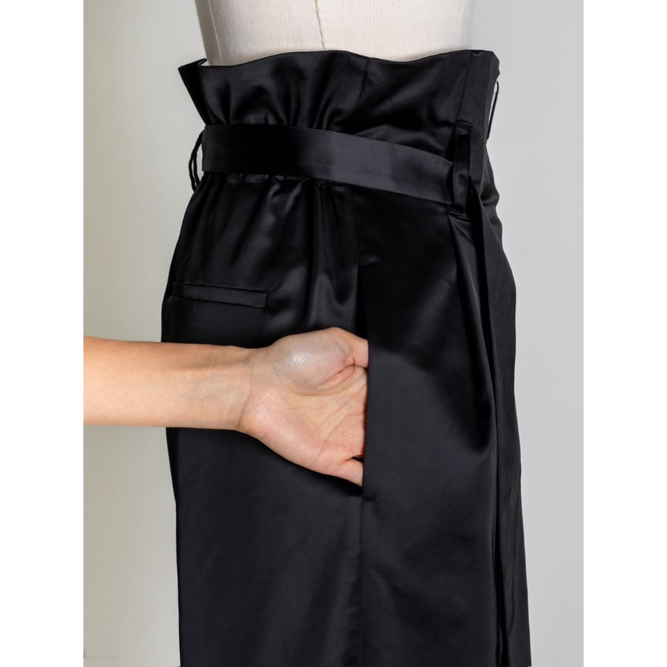 SATIN WATER PANTS/Black | FREY SATIN WATER PANTS/Black | FREY
