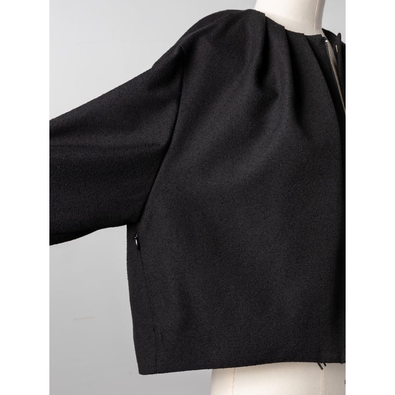 freyエアツイードブルゾン ジャケット ブラック