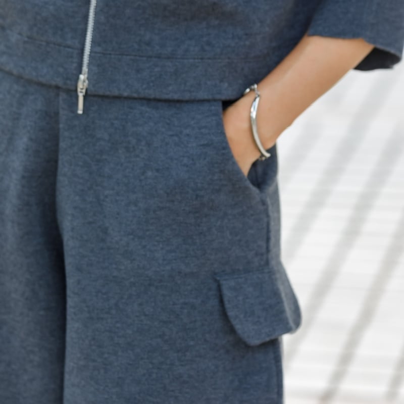 KNIT COCOON PANTS/Gray | FREY