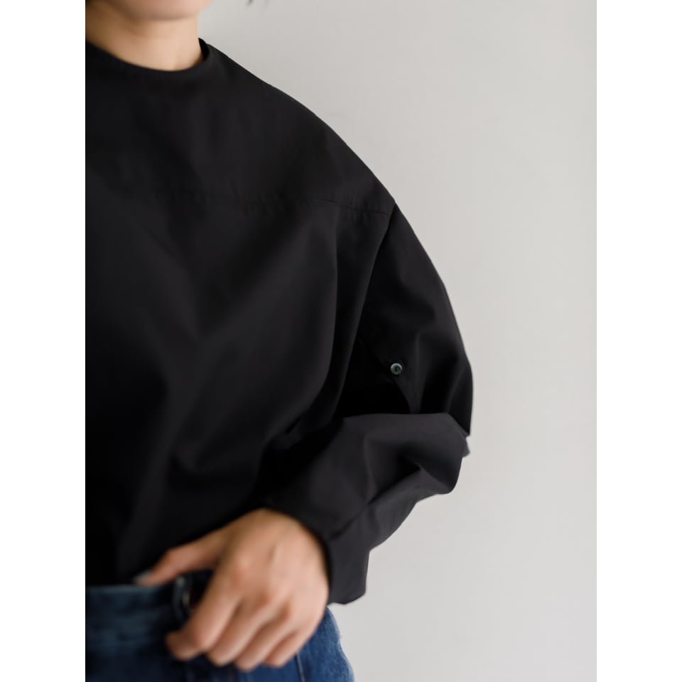 BASE LONG BLOUSE/Black | FREY 