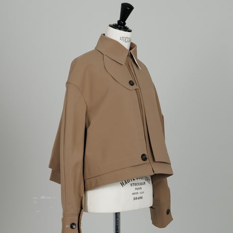 JERSEY LIKE COAT/Camel