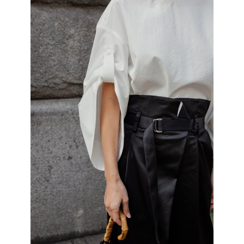WASHABLE OVAL BLOUSE/White | FREY