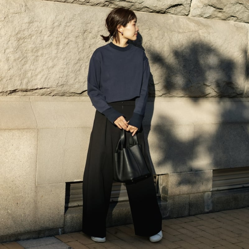 RELAX WIDE PANTS/Black | FREY 