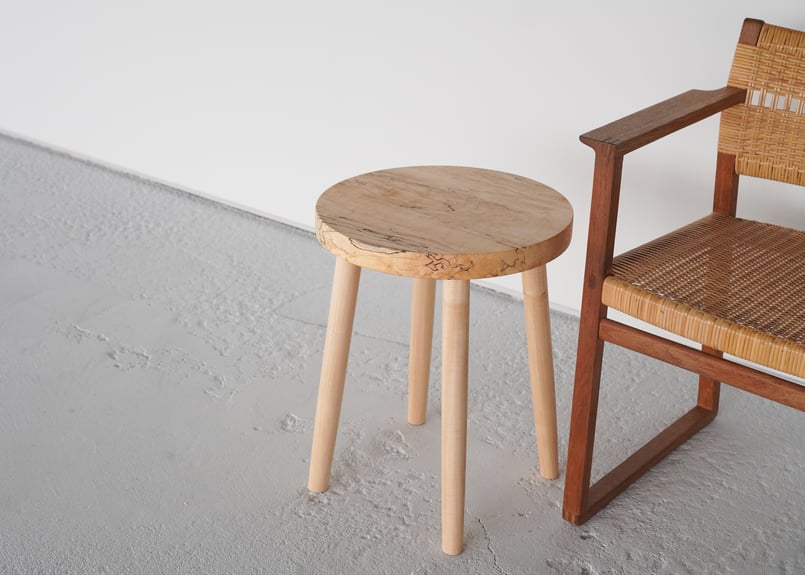 サイドテーブル　トールペイント　一点物 一点物】005トチ サイドテーブル | Tanzen Makers Shop