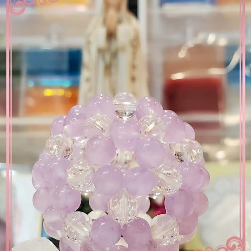 ラベンダーアメジスト×クリスタル 神聖幾何学フラーレン フラーレン