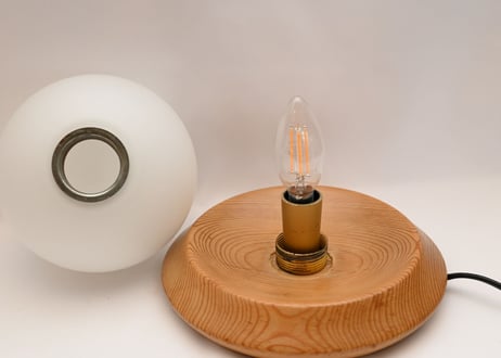 Teak & Glass Table / Wall Lamp 【Temde Leuchten】