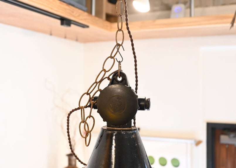 90's ジャパンヴィンテージスチールアッパーライト モダン ビンテージ ヴィンテージ インダストリアル ペンダントランプ(1) - アンティーク