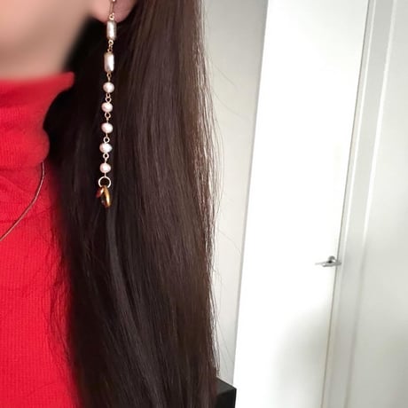 vintage pearl pierce／earring