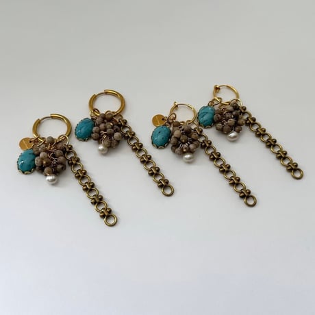 otona no turquoise pierce／earring
