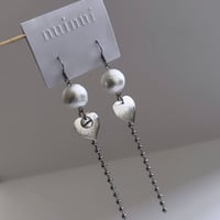 pearl heart pierce／earring