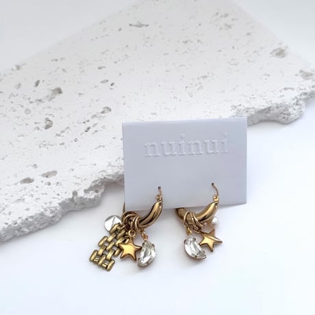 moon star pierce／earring