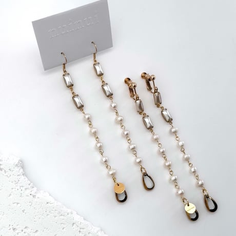 vintage pearl pierce／earring