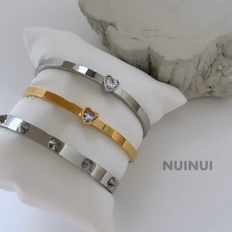 zirconia heart bangle