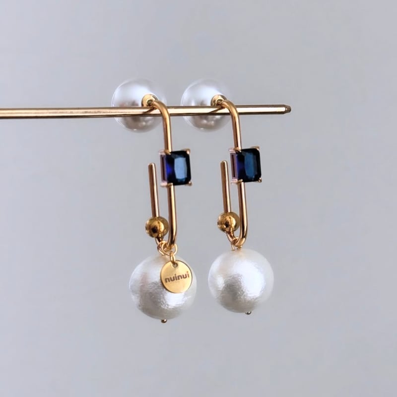 CHIEKO+】caviar pearl pierce maraw ONLINE / K18 south sea keshi