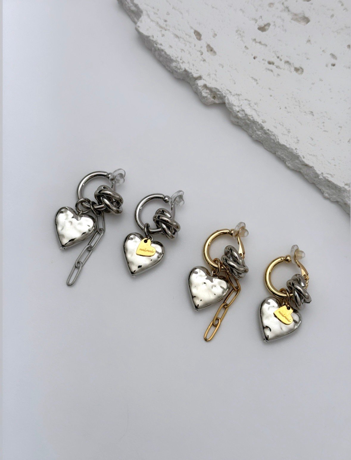 CHIEKO＋heart stock pierce (silver) CHIEKO + heart stock pierce † silver CHIEKO＋heart stock