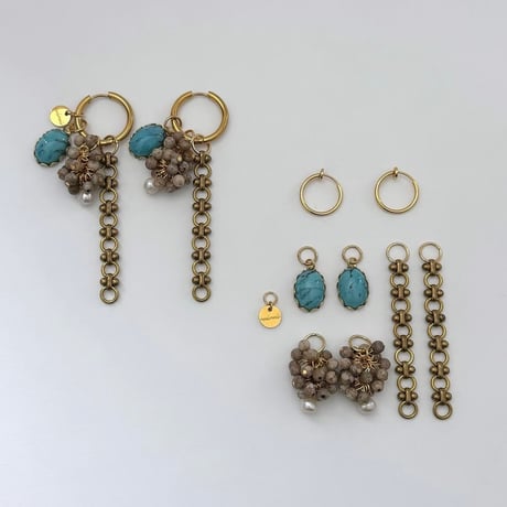 otona no turquoise pierce／earring