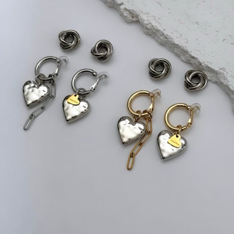dekoboko heart earring