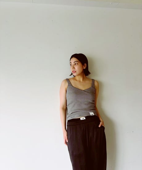 T262-CS02 / open back border tank top