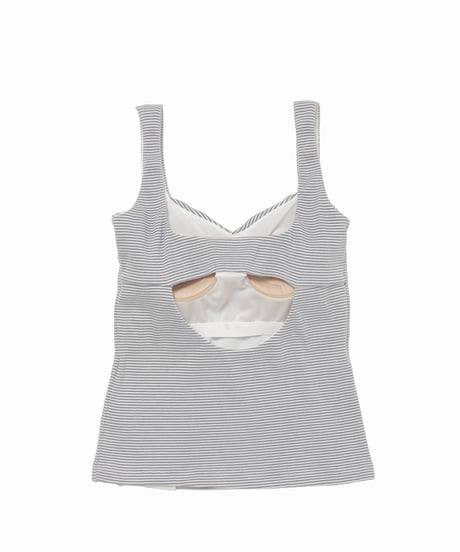 T262-CS02 / open back border tank top