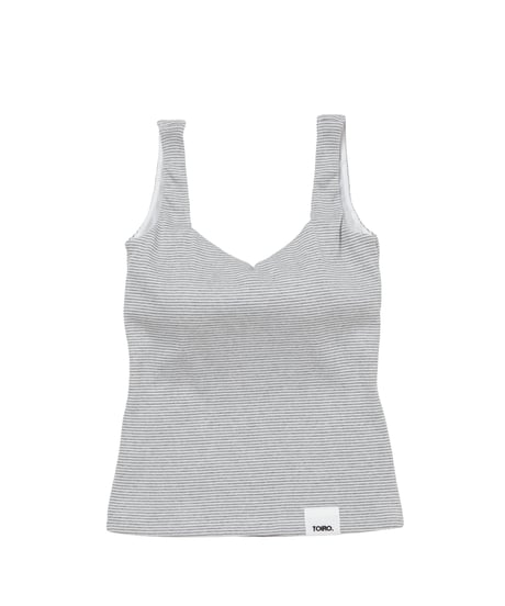 T262-CS02 / open back border tank top
