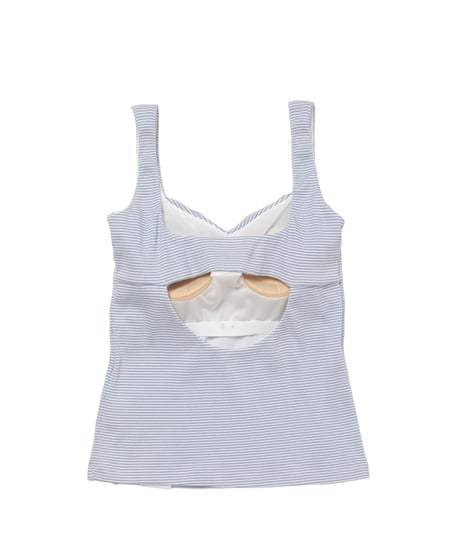 T262-CS02 / open back border tank top