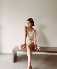 T262-CS01 / embroidery rib tank top