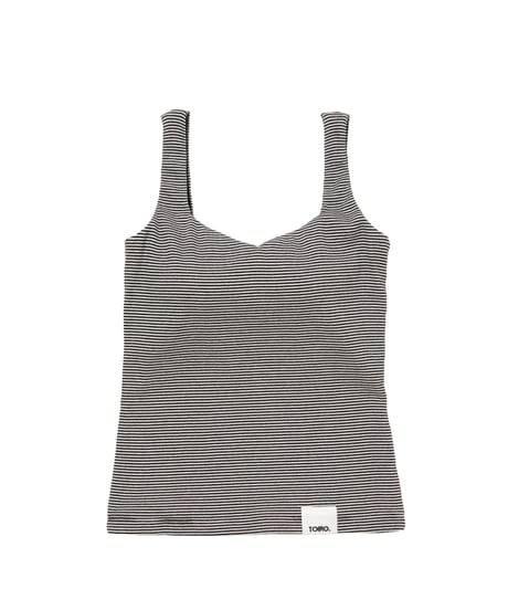T262-CS02 / open back border tank top