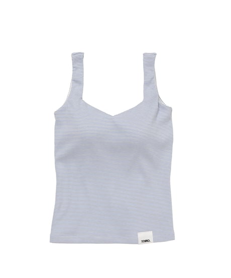 T262-CS02 / open back border tank top