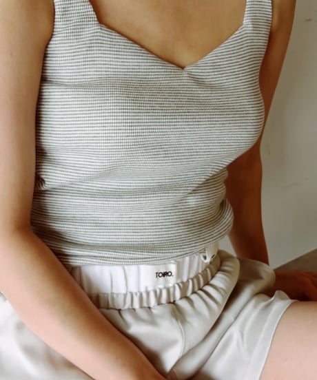T262-CS02 / open back border tank top